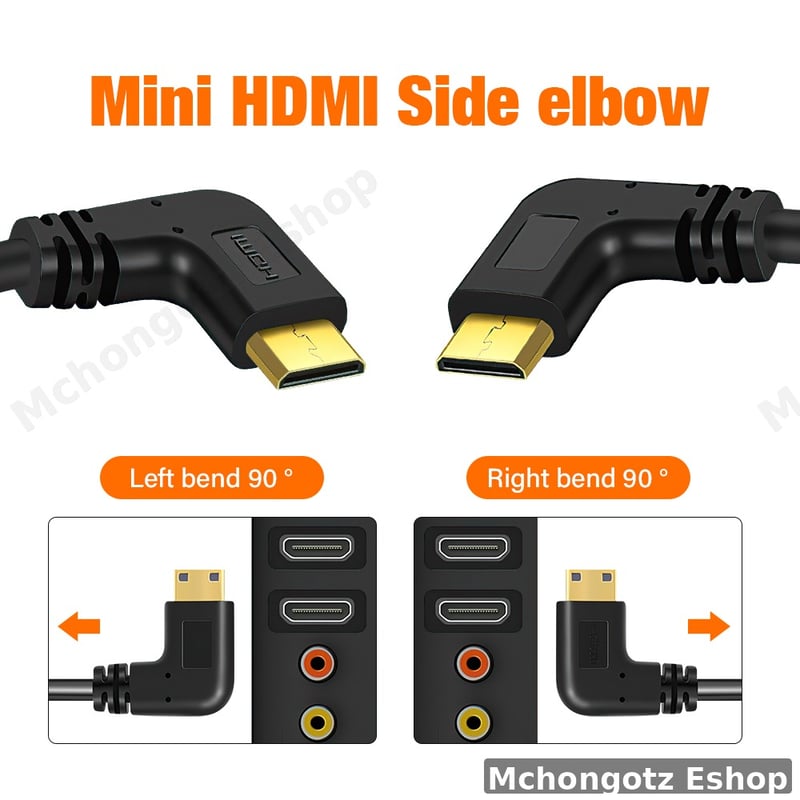 mini hdmi | hdmi female extension cable 15cm 90 degree right left adapter 4K  OTG