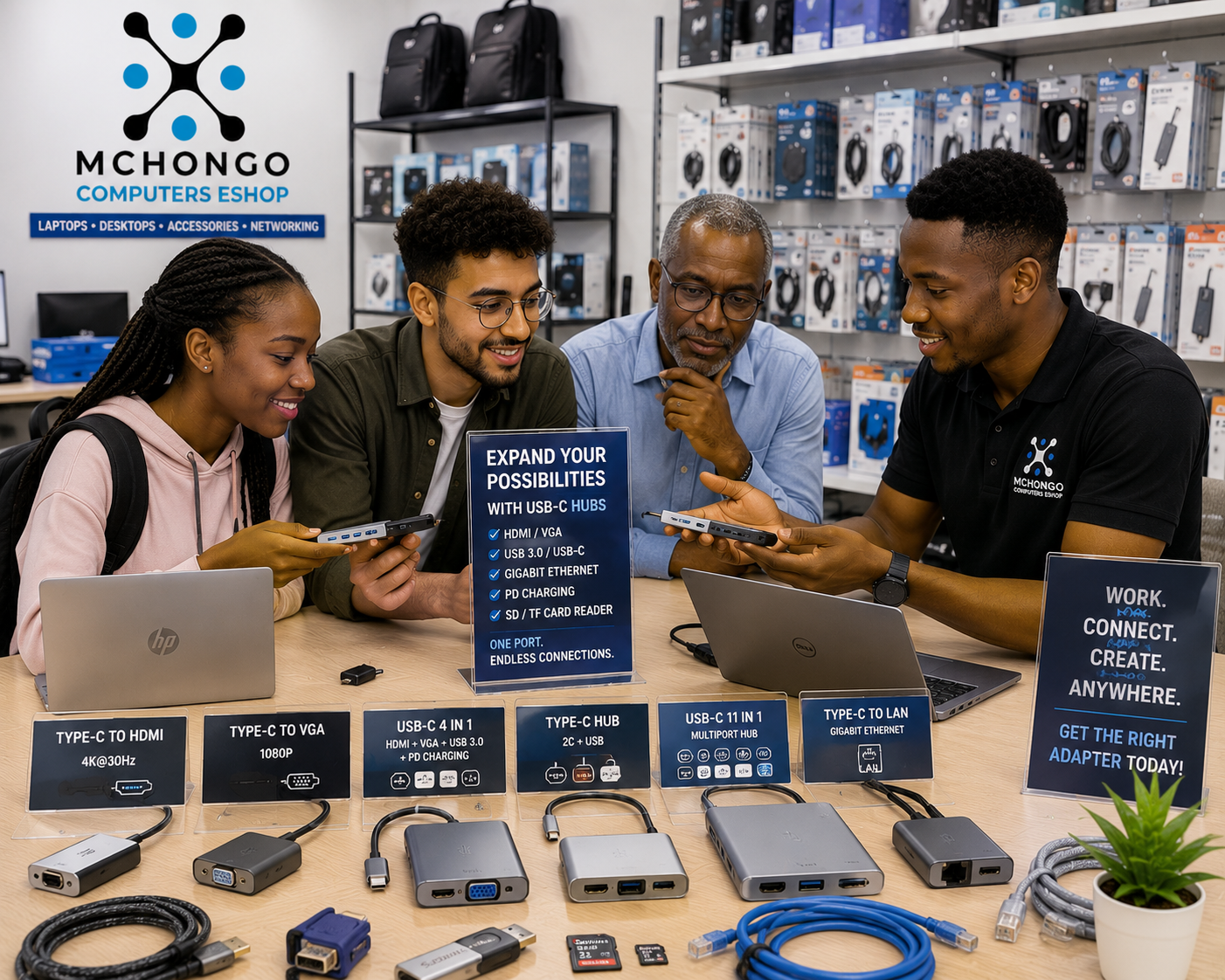 Best USB-C Hubs and Type-C Adapters in Tanzania 2026: HDMI, VGA, USB, LAN & Charging Guide