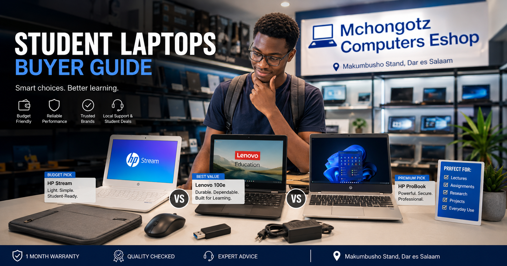 Best Student Laptops in Dar es Salaam 2026: From TZS 300,000 to Powerful Course Laptops