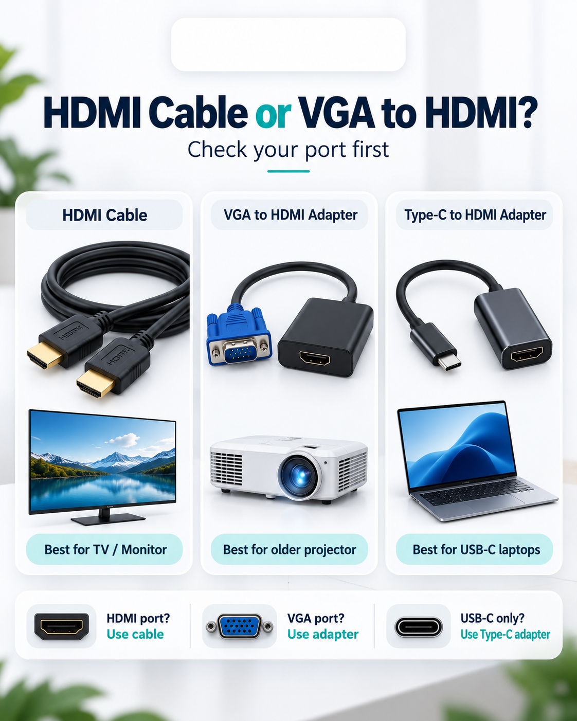 HDMI Cable vs VGA to HDMI Adapter in Tanzania: Which One Do You Need?