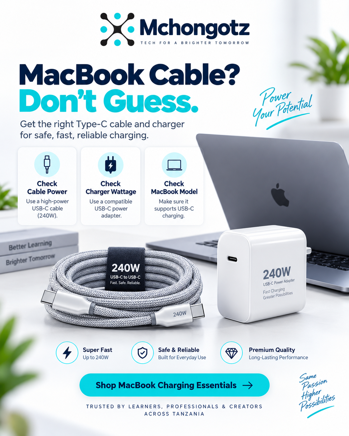 MacBook Type-C Cable Tanzania: Can Any USB-C Cable Charge Your MacBook?