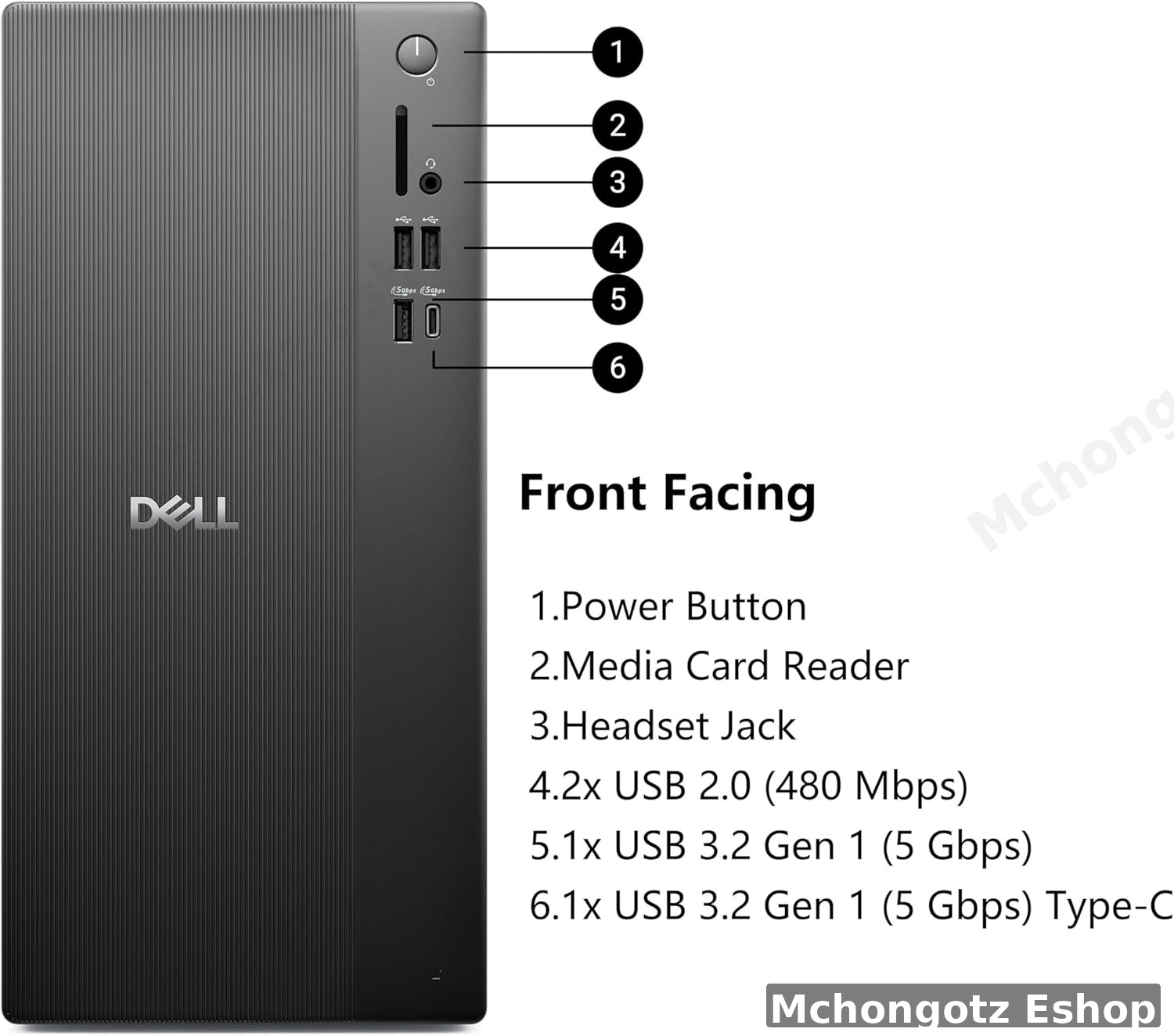 Dell Tower ECTI250 Core i5 14th Gen | 8GB RAM | 512GB SSD | Desktop CPU Price in Tanzania