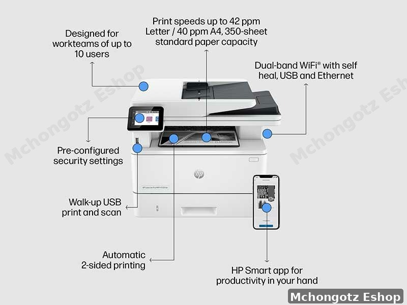 HP LaserJet Pro 4103fdn All-in-One Duplex Printer | Print, Scan, Copy, Fax | Price in Tanzania