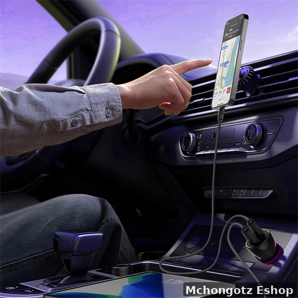 LDNIO 60W Dual USB-C Fast Car Charger C104 (PD + PPS, 30W + 30W)