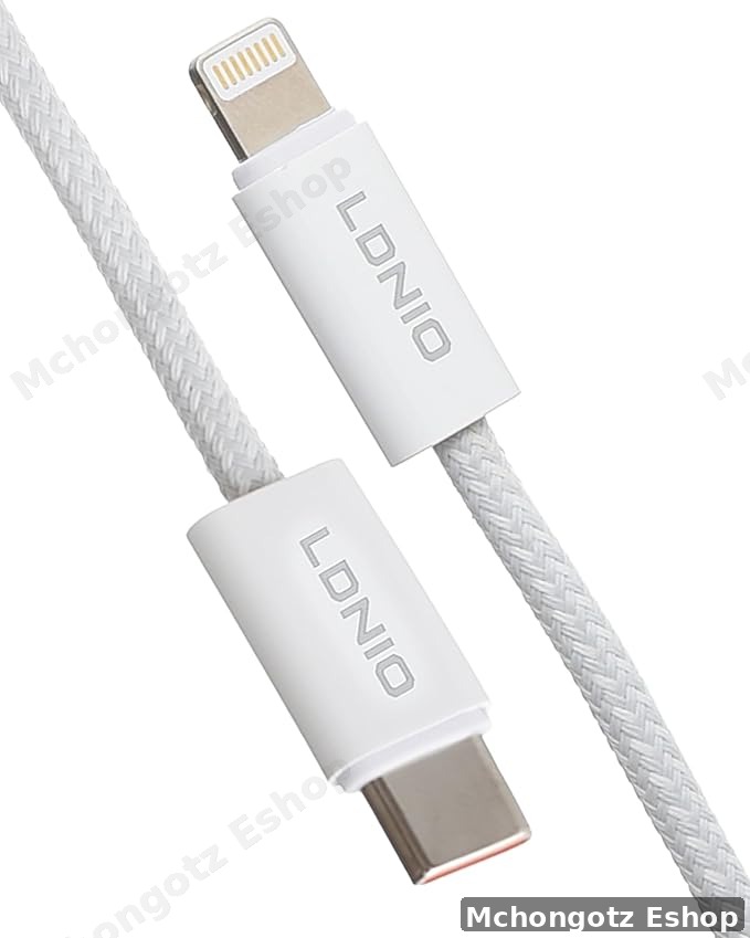 LDNIO USB-C to Lightning Fast Charging Cable LC901I (30W PD, 1M)