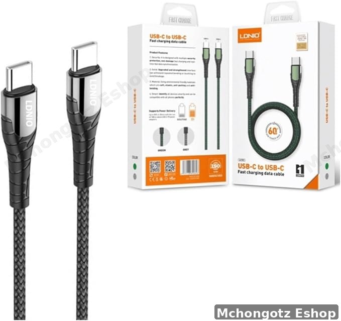 LDNIO USB-C to USB-C Fast Charging Cable LC101