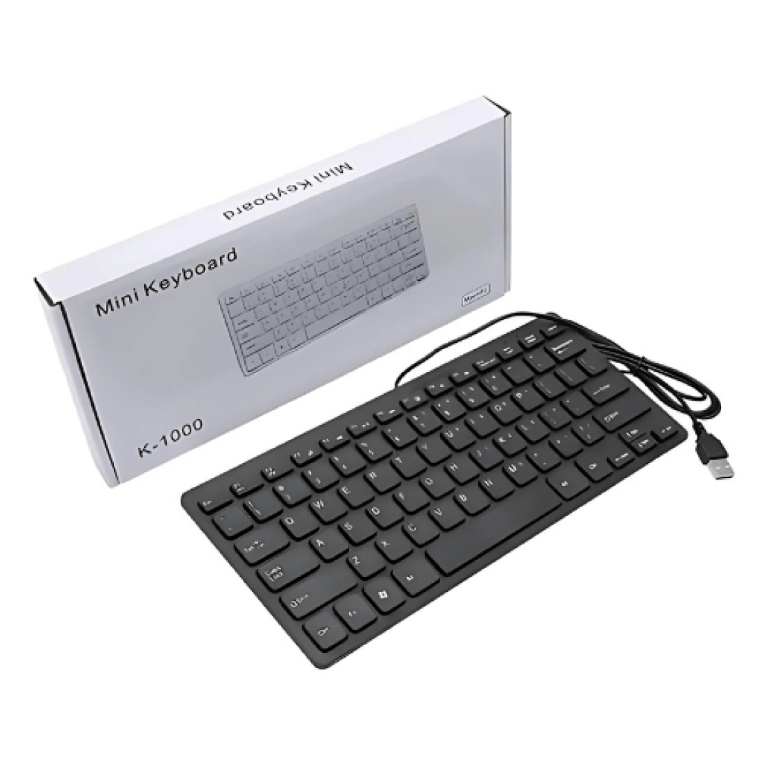 Mini Keyboard K-1000 (Mac & PC Compatible, Black)