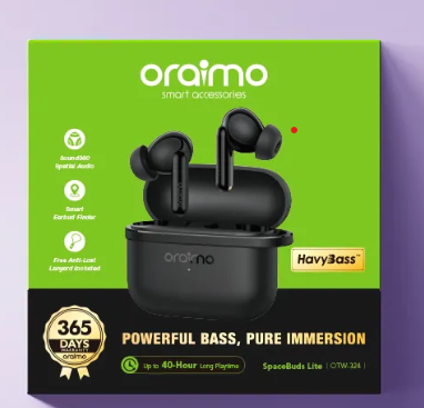 Oraimo Earpods OTW-324 Wireless Earbuds (Bluetooth 5.4, 40H Playtime)
