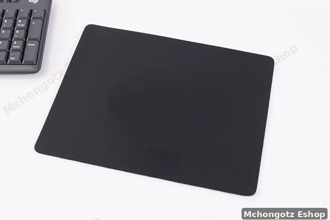 Plain Black Mouse Pad (Slim Square Design)