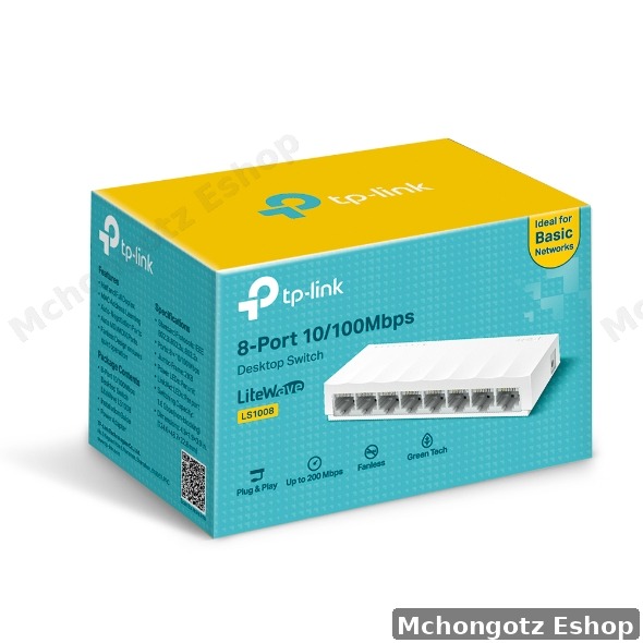 TP-Link 8-Port Desktop Switch (LS1008, 10/100Mbps)