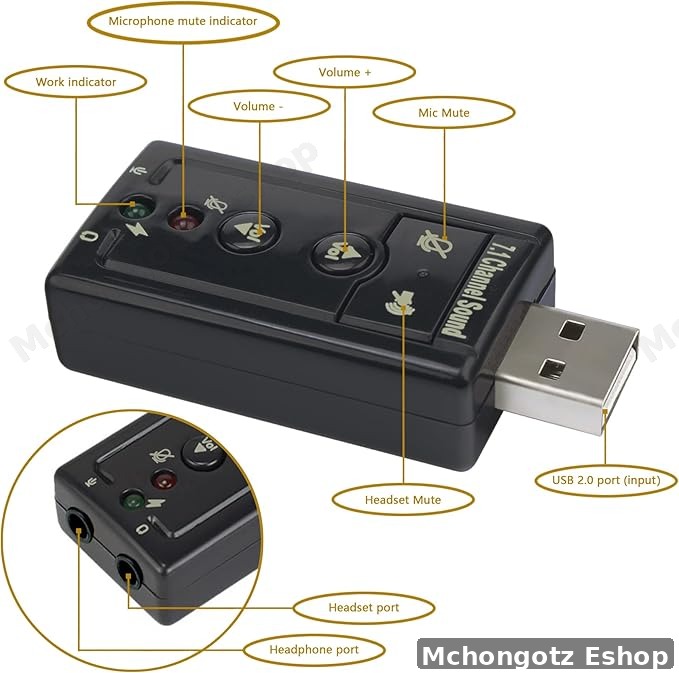 USB Virtual 7.1 Channel Sound Adapter - image 3