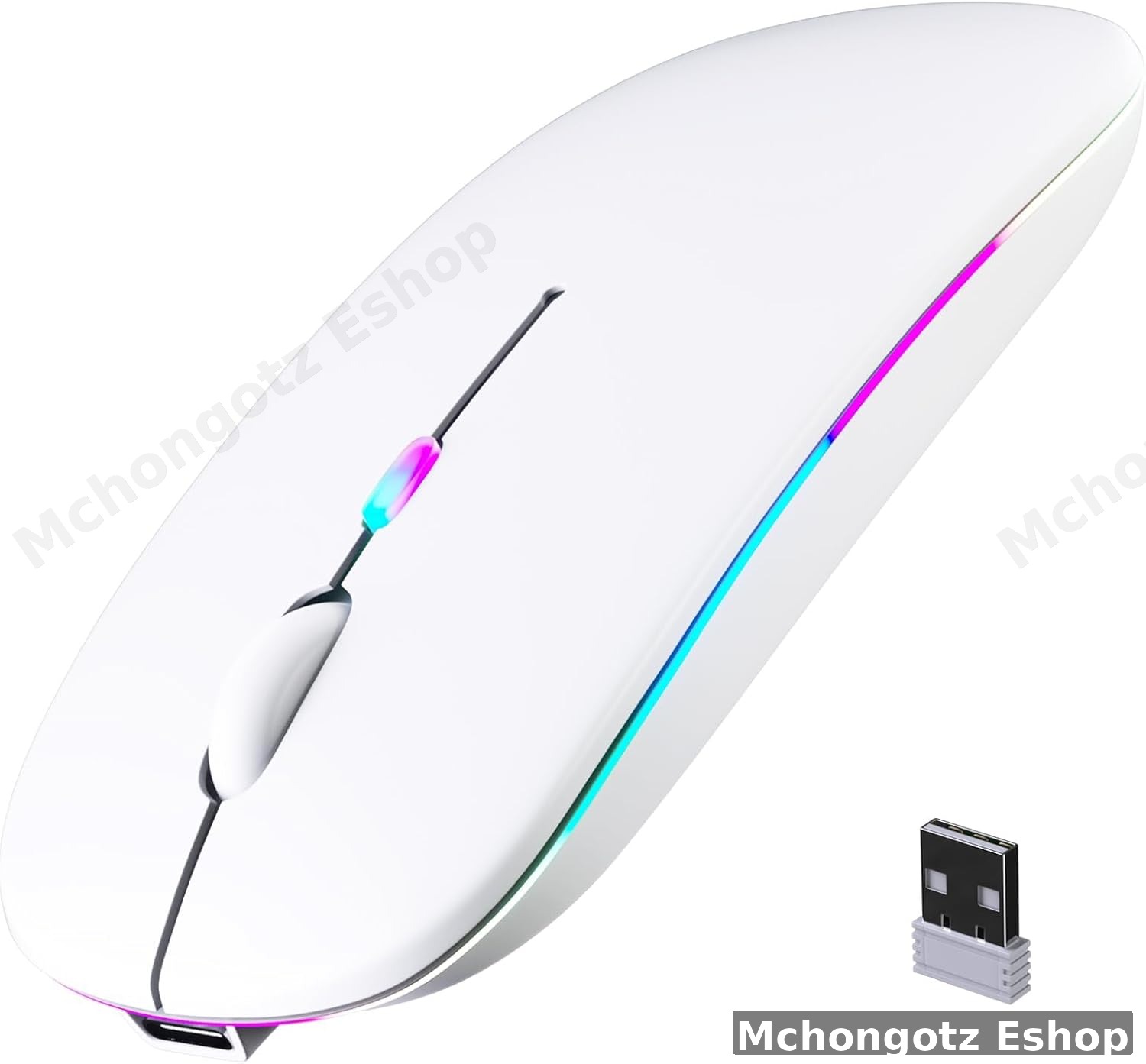 Wireless Bluetooth Rechargeable LED Mouse (Dual Mode)