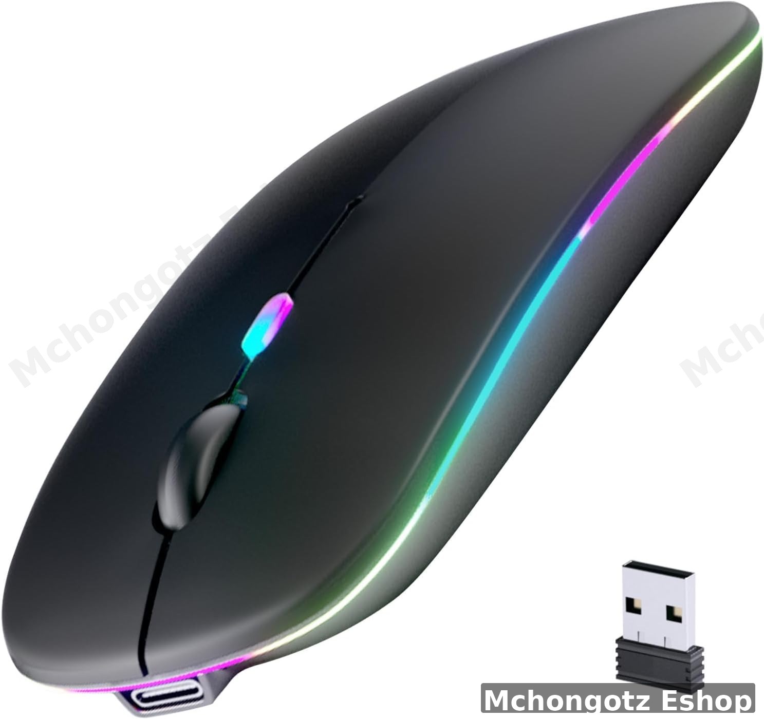 Wireless Bluetooth Rechargeable LED Mouse (Dual Mode)