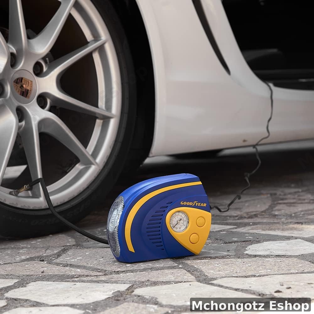 12V AIR COMPRESSOR WITH LIGTH | Goodyear 12V Car Tyre Inflator Air Compressor with LED Light - image 3
