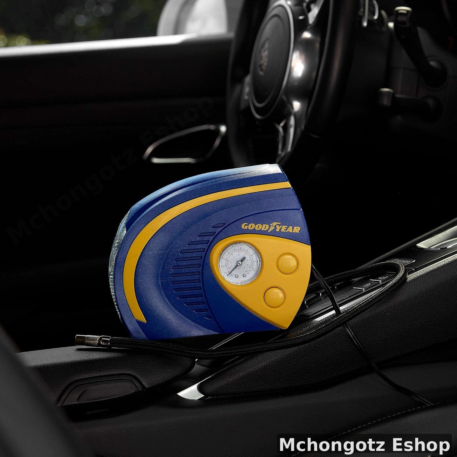 12V AIR COMPRESSOR WITH LIGTH | Goodyear 12V Car Tyre Inflator Air Compressor with LED Light - image 4