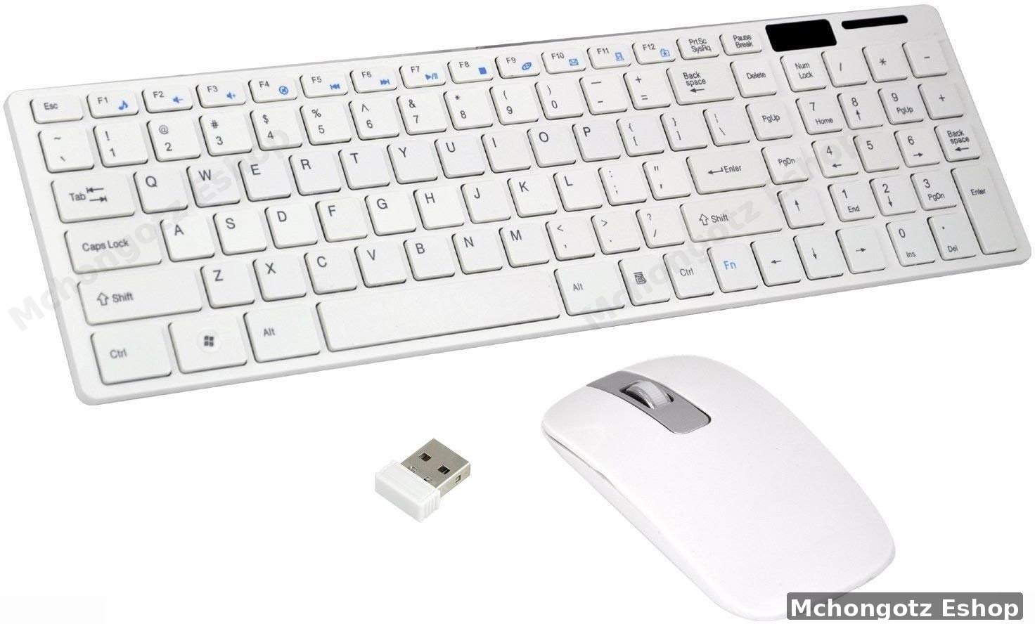 2.4GHz Full-Size Wireless Keyboard and Mouse Combo (Black/White)