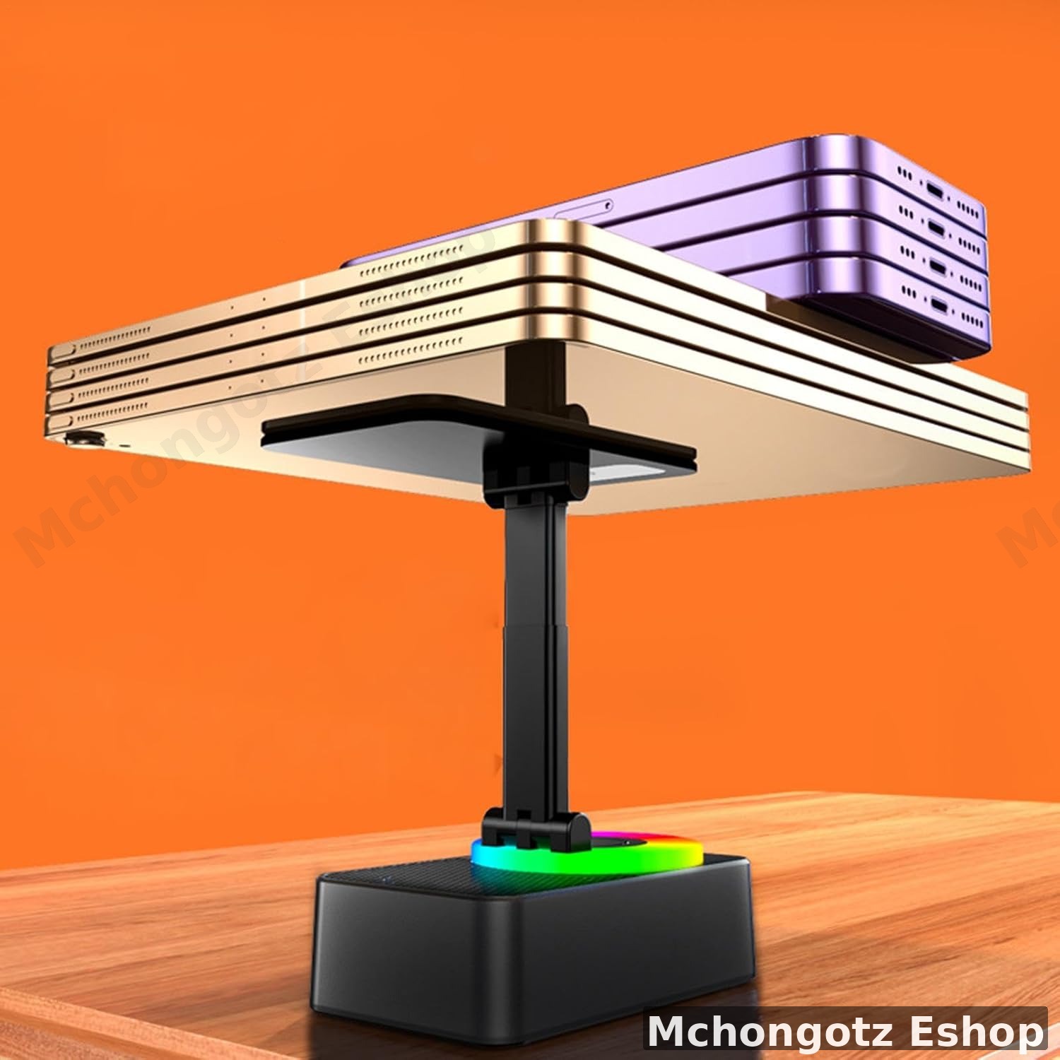 4-in-1 Mobile Phone Holder with Wireless Speaker (360° Rotation)