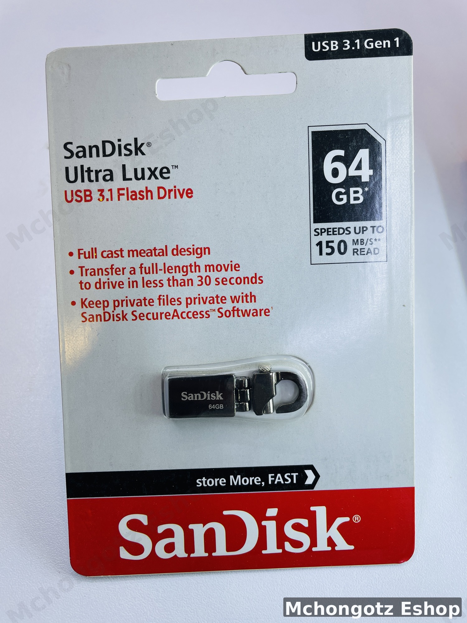 64GB SanDisk Ultra Luxe USB 3.1 Flash Drive