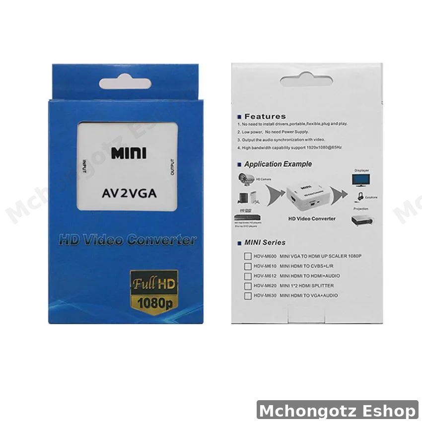 AV to VGA Video Converter Adapter (1080P)