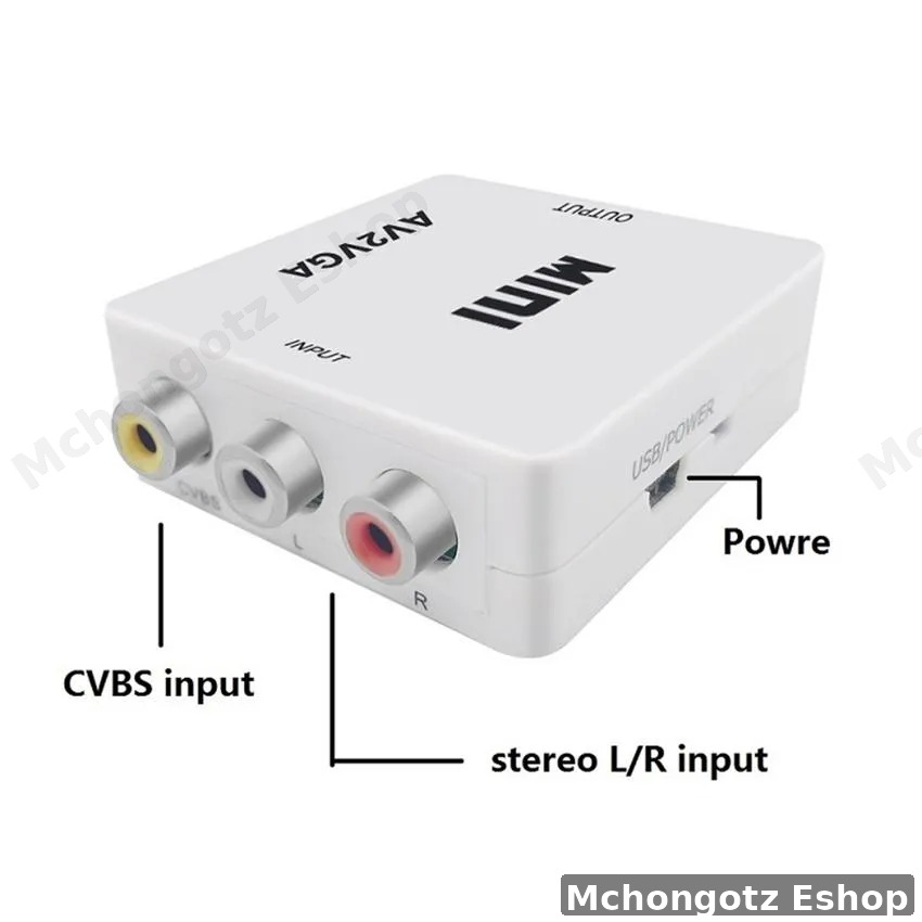 AV to VGA Video Converter Adapter (1080P)