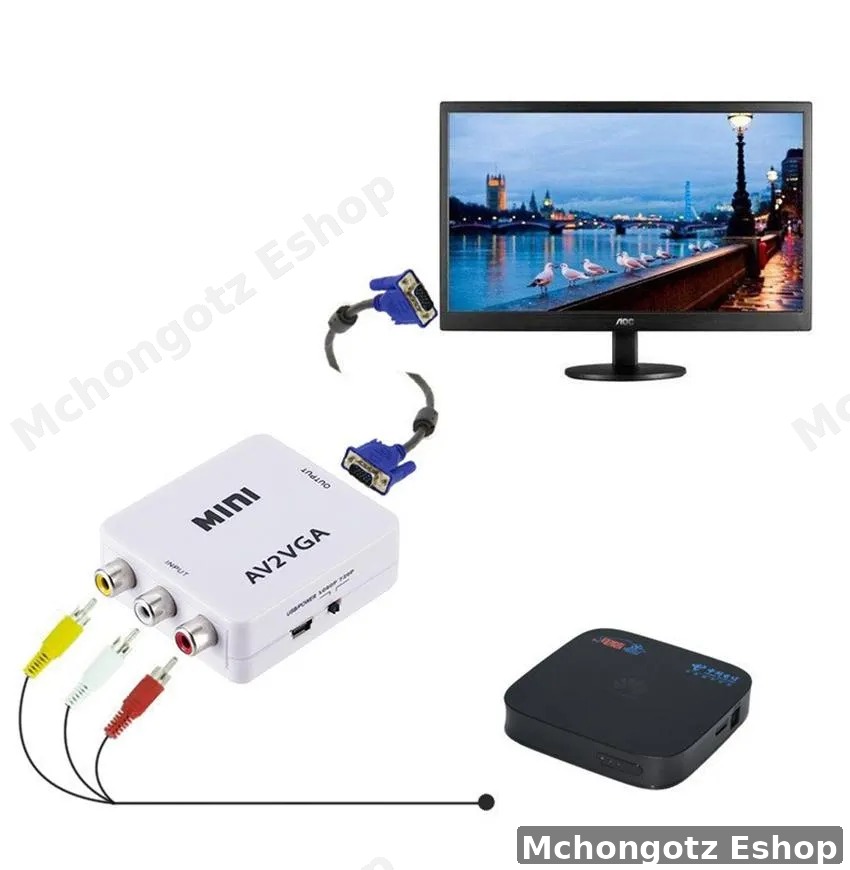 AV to VGA Video Converter Adapter (1080P)