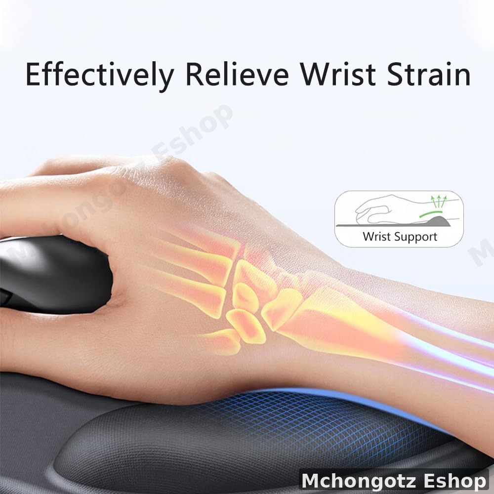 Ergonomic Mouse Pad with Gel Wrist Support