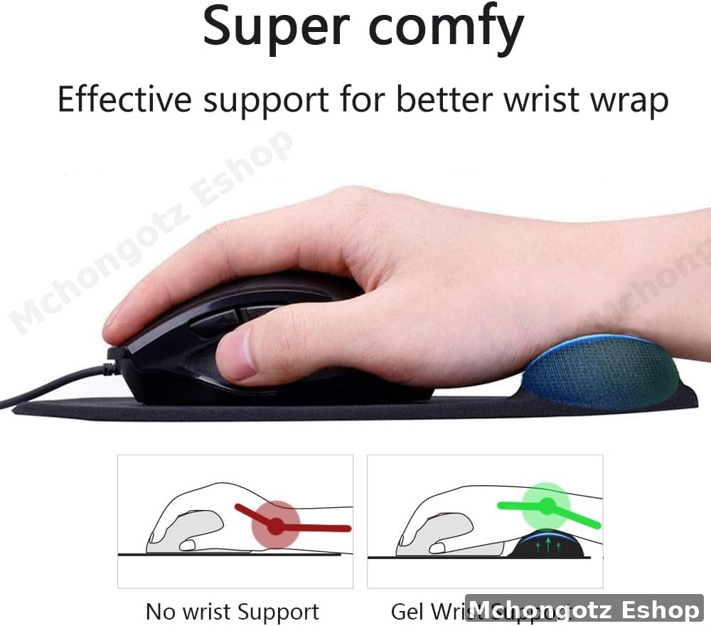 Ergonomic Mouse Pad with Gel Wrist Support