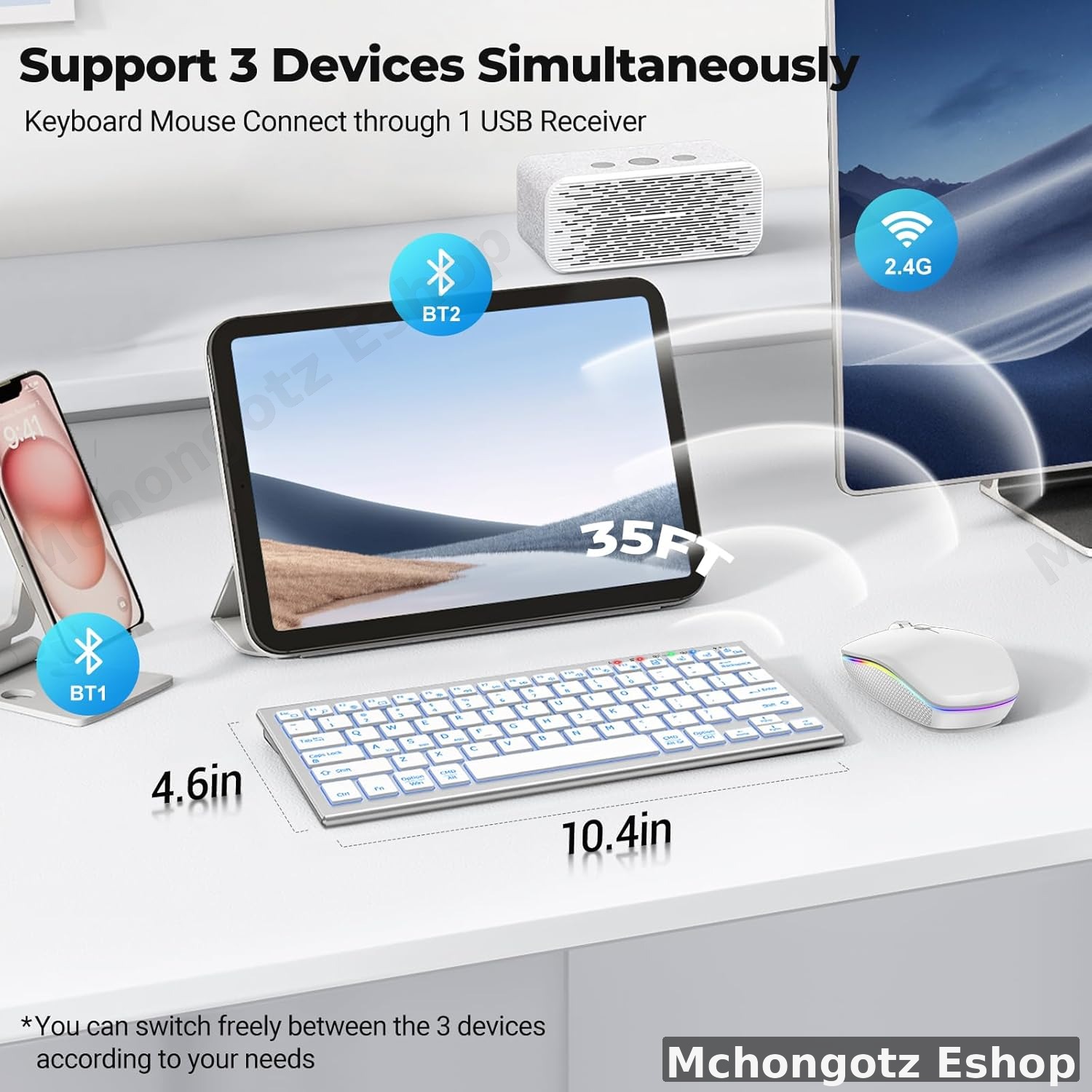 FENISIO X617 Wireless Backlit Keyboard & Mouse Combo