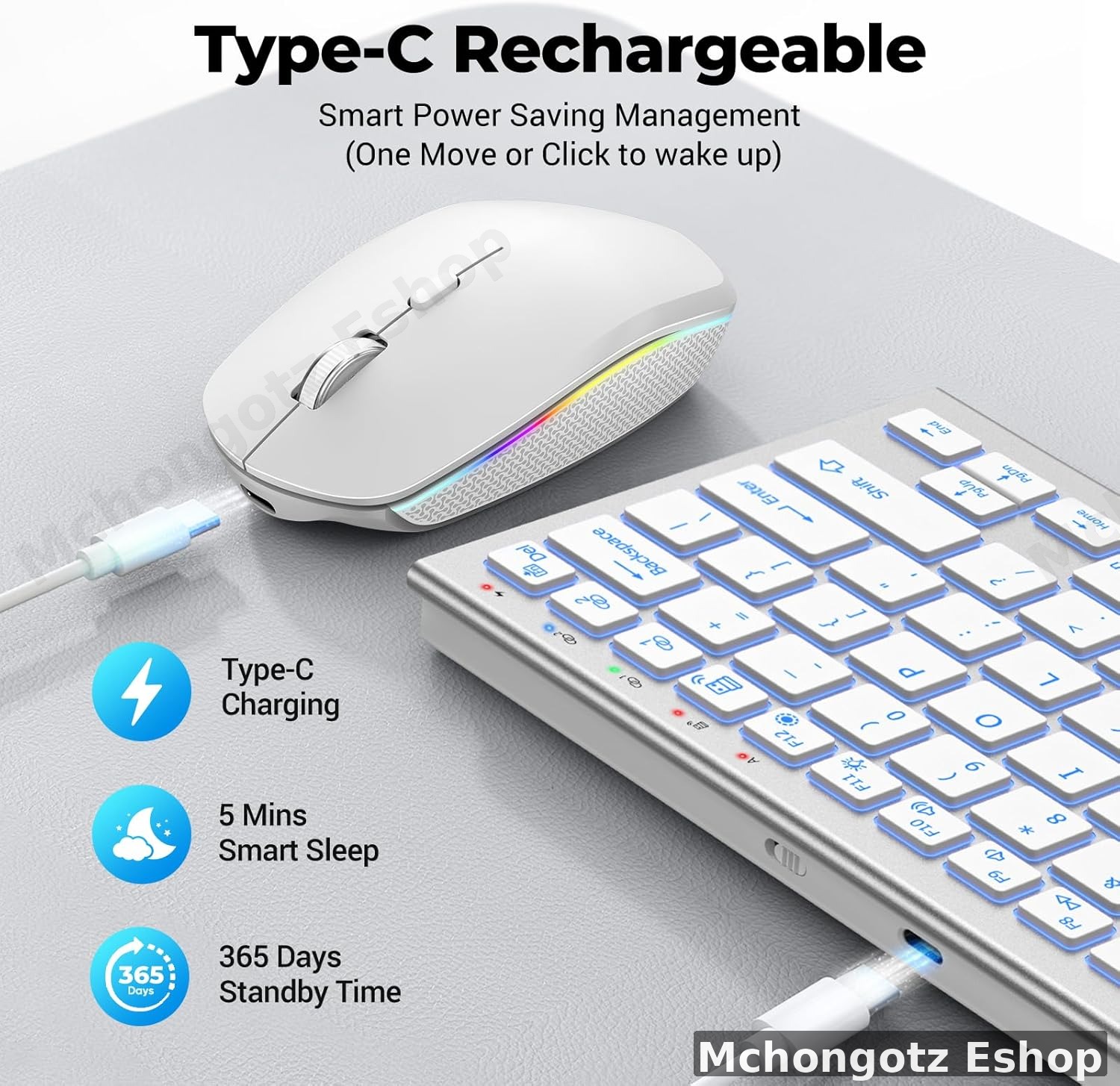 FENISIO X617 Wireless Backlit Keyboard & Mouse Combo