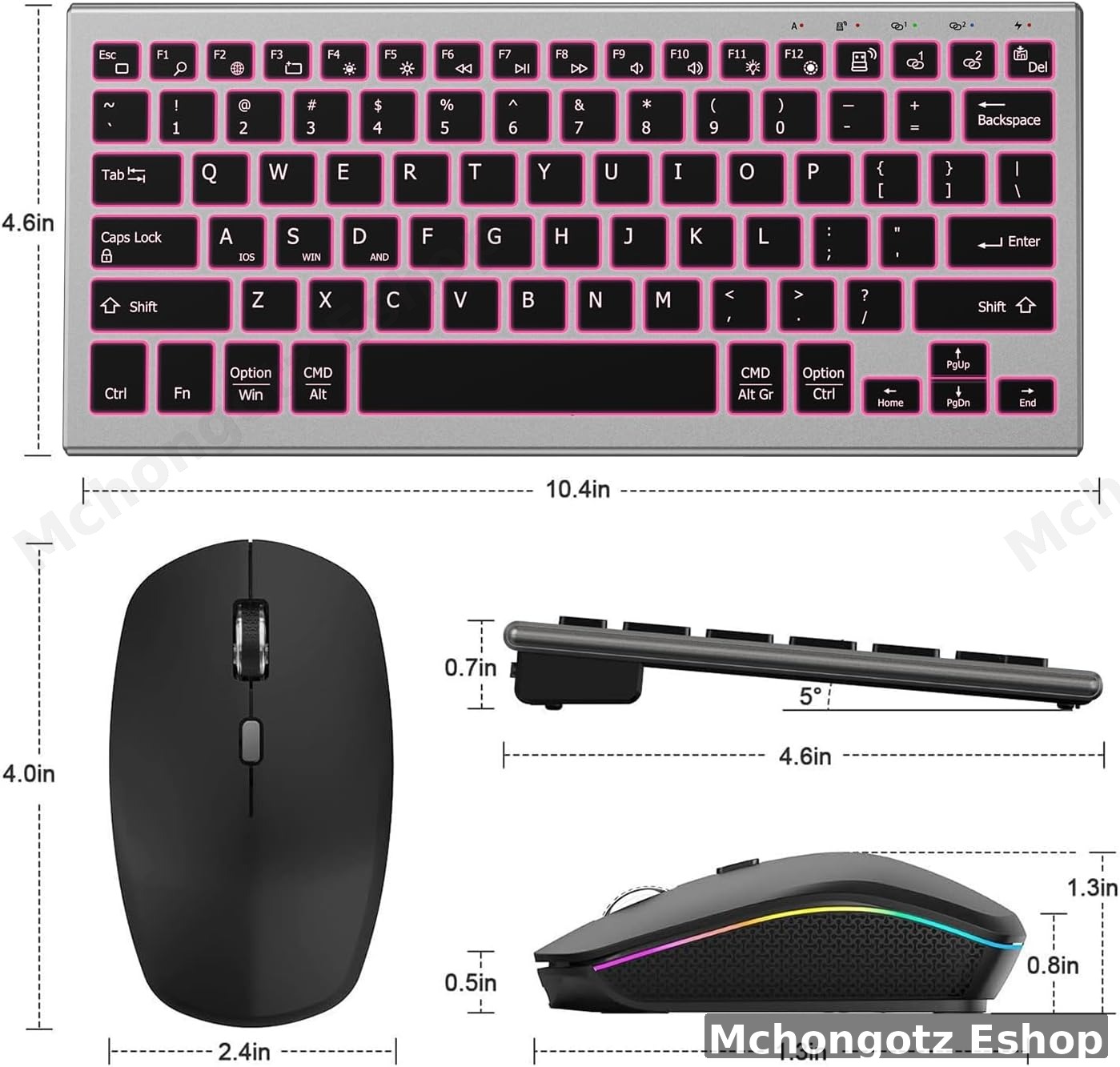 FENISIO X617 Wireless Backlit Keyboard & Mouse Combo
