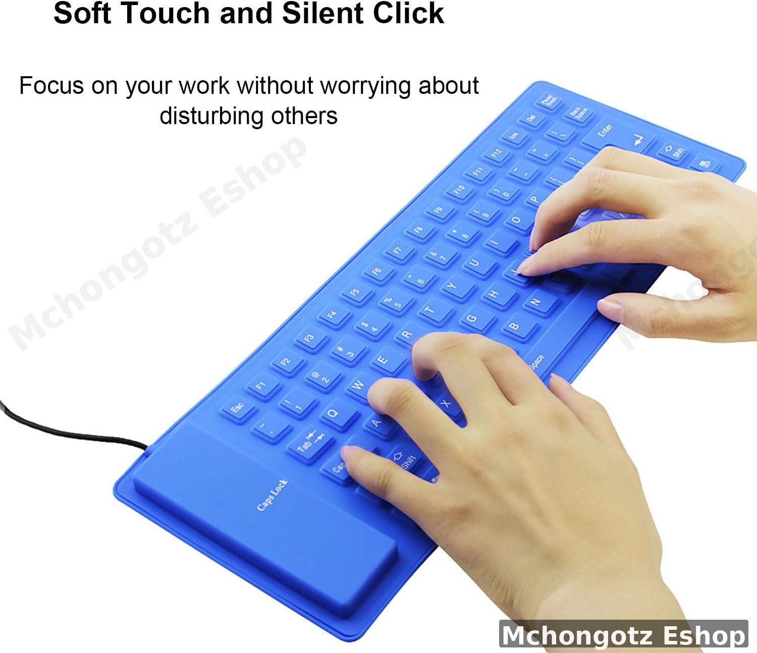 FLEXIBLE WIRED KEYBOARD | Foldable Silicone USB Wired Keyboard (85-Key)