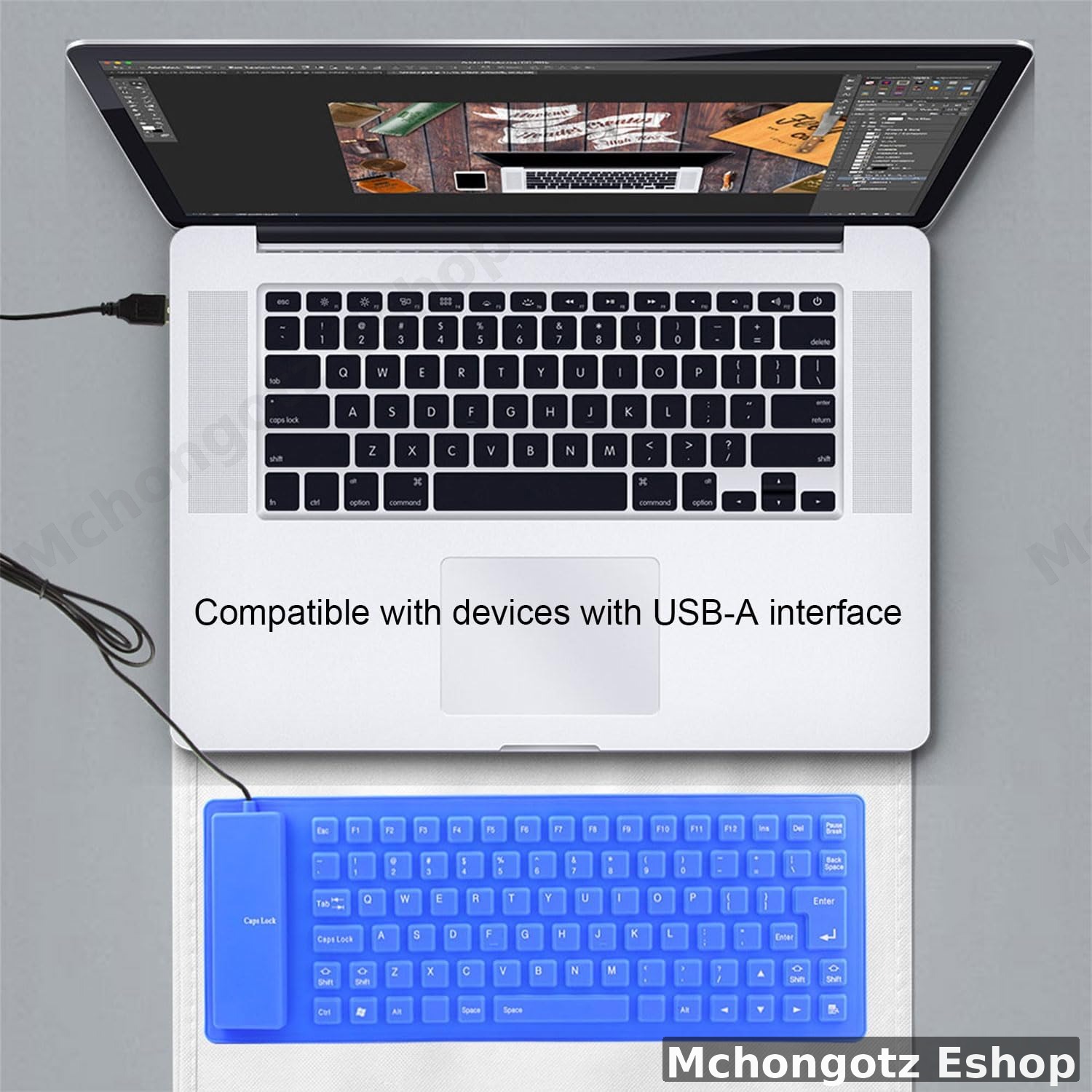 FLEXIBLE WIRED KEYBOARD | Foldable Silicone USB Wired Keyboard (85-Key)