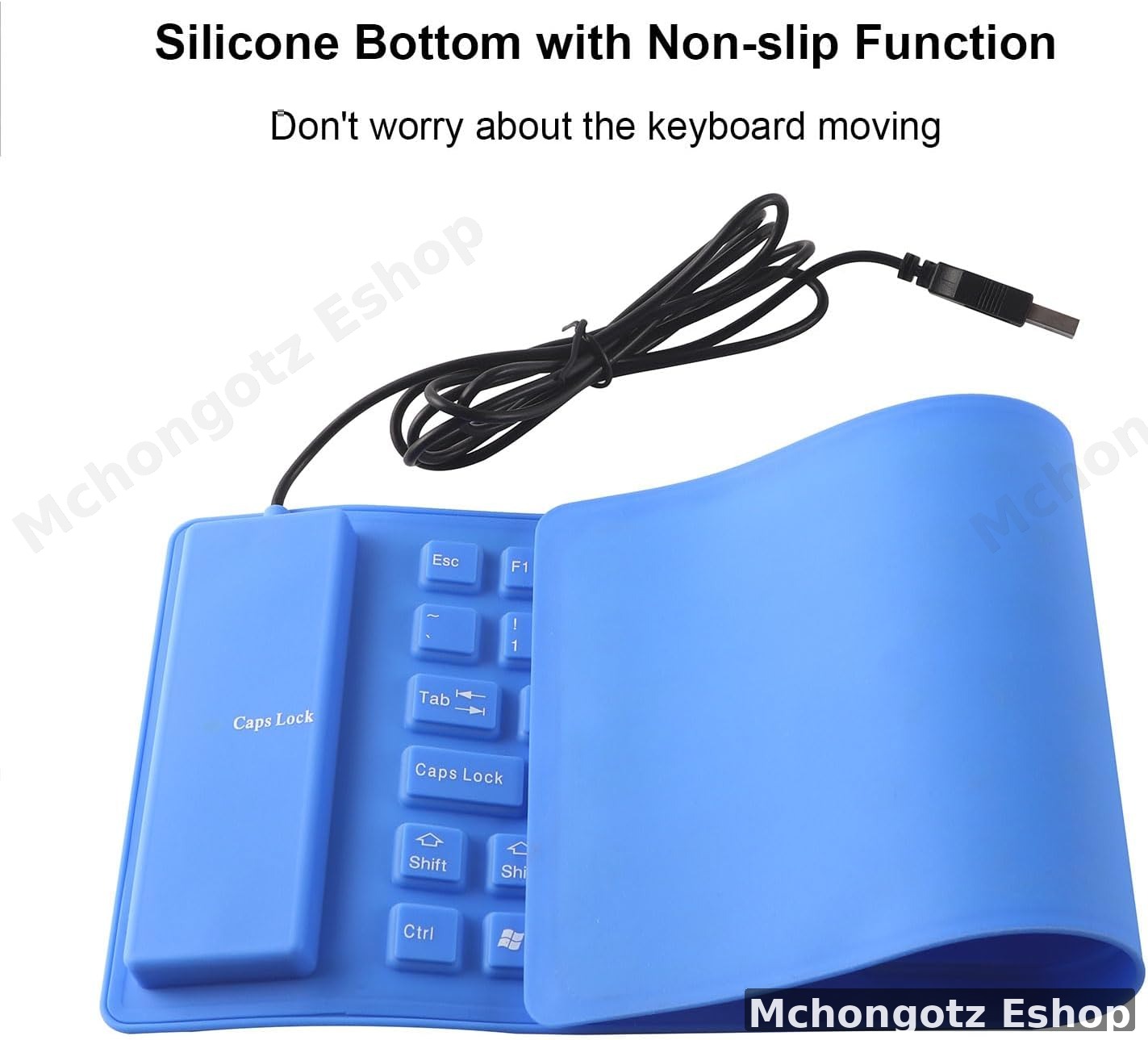FLEXIBLE WIRED KEYBOARD | Foldable Silicone USB Wired Keyboard (85-Key)