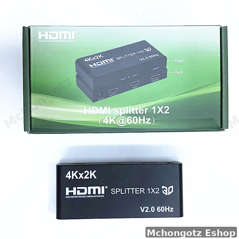 HDMI 4K 1x2 Splitter (1 Input to 2 Output)