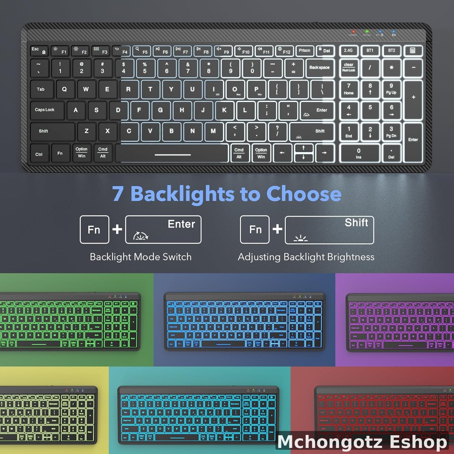 K220 Wireless Keyboard & RGB Mouse Combo