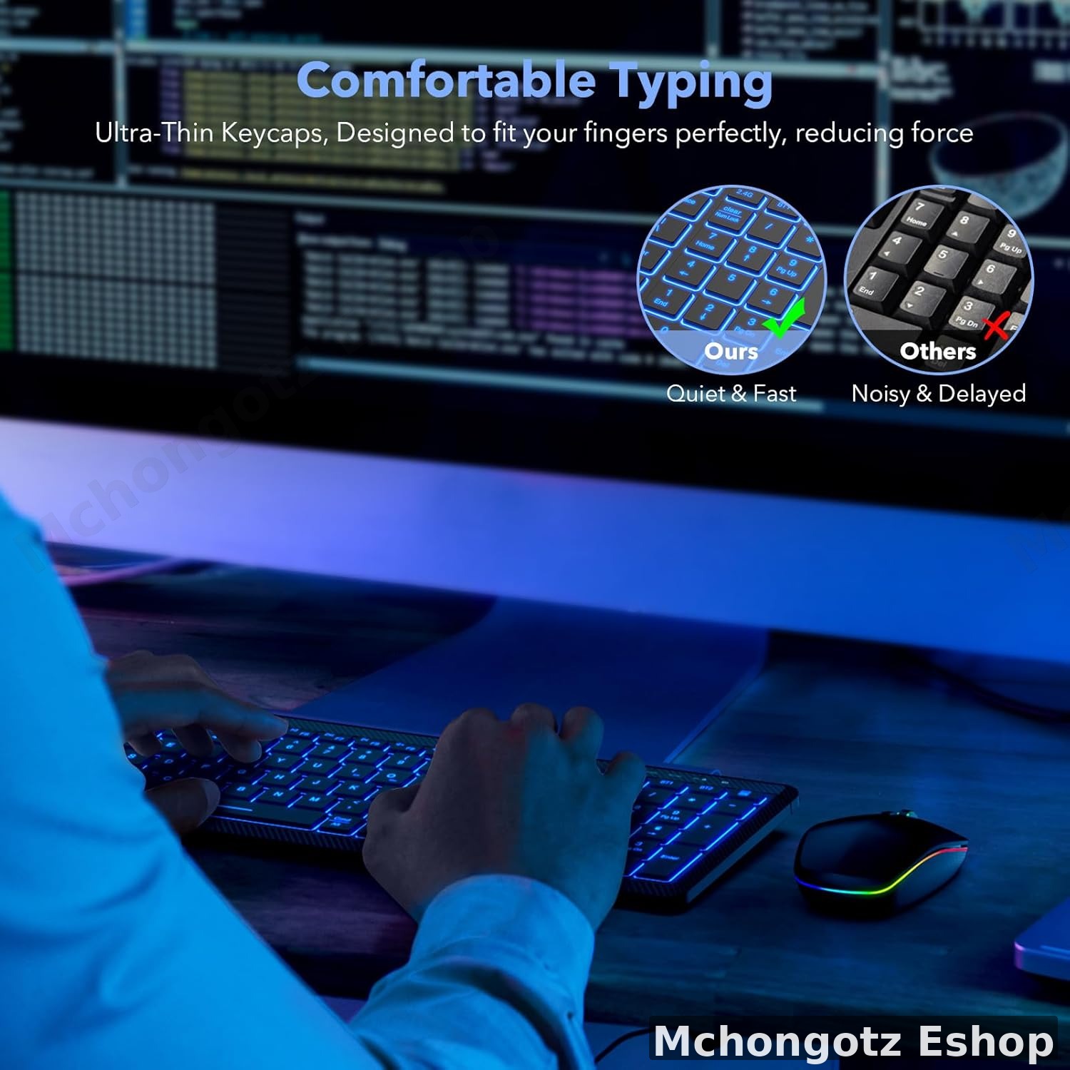 K220 Wireless Keyboard & RGB Mouse Combo