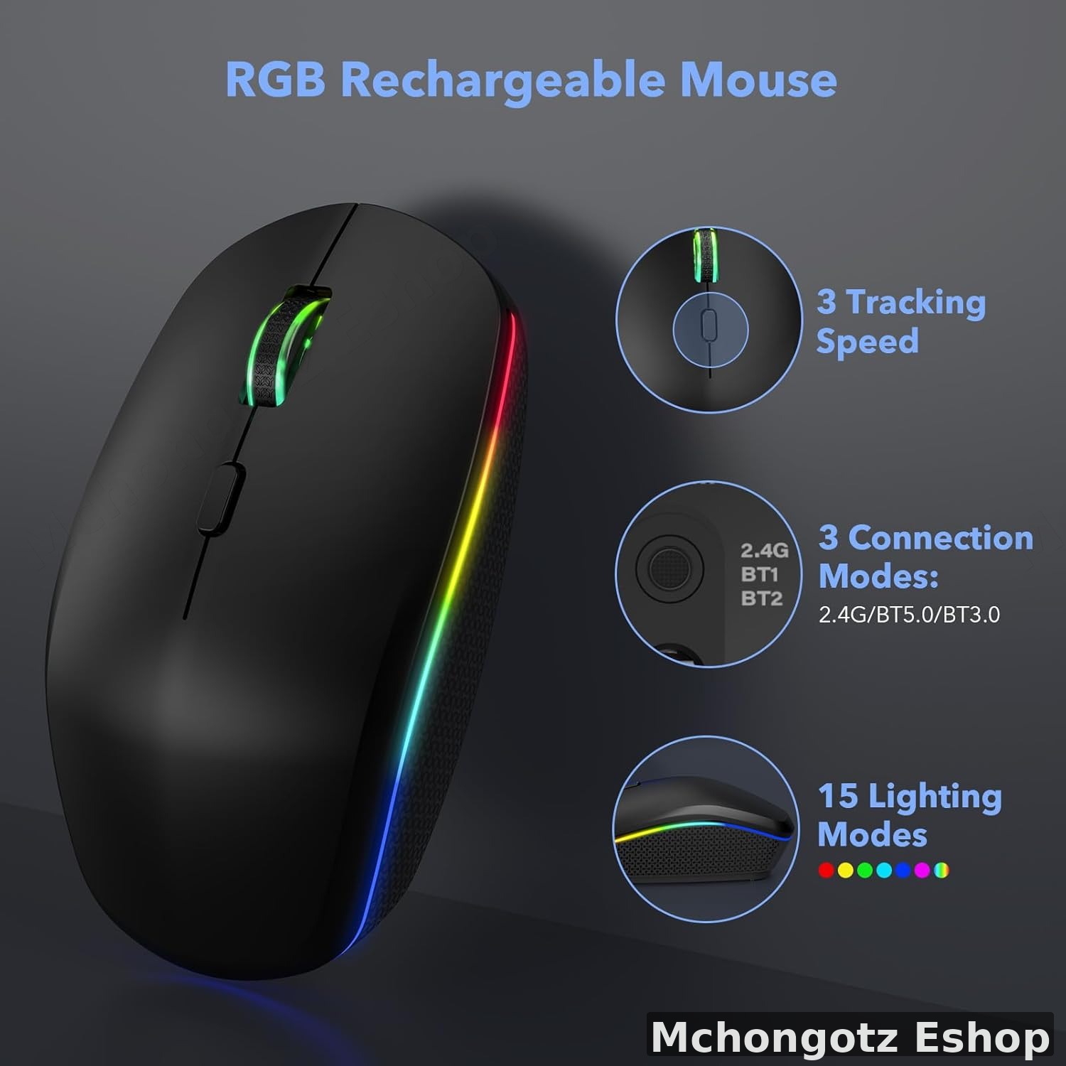 K220 Wireless Keyboard & RGB Mouse Combo