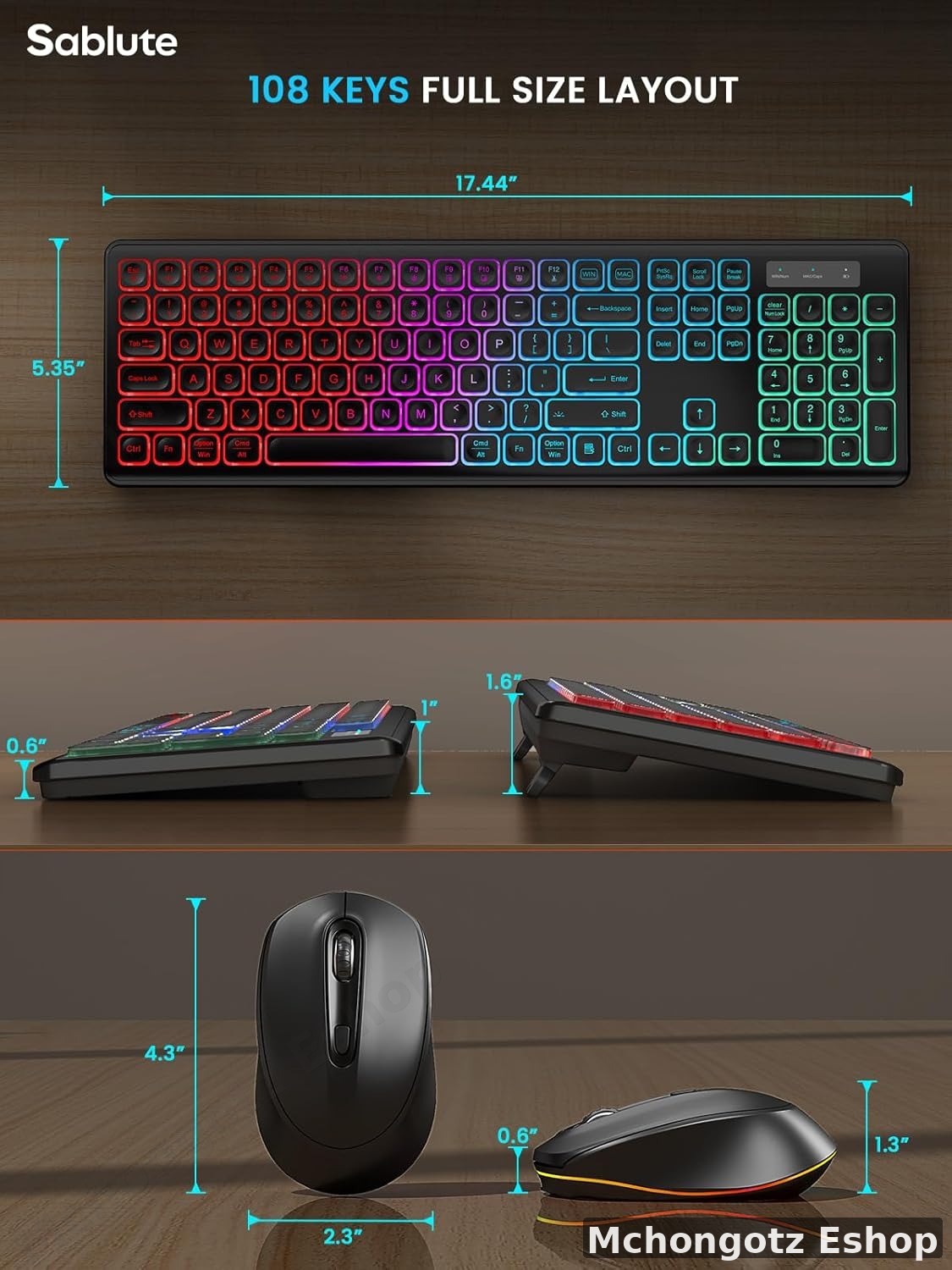 KL1 Wireless Keyboard & Mouse Combo