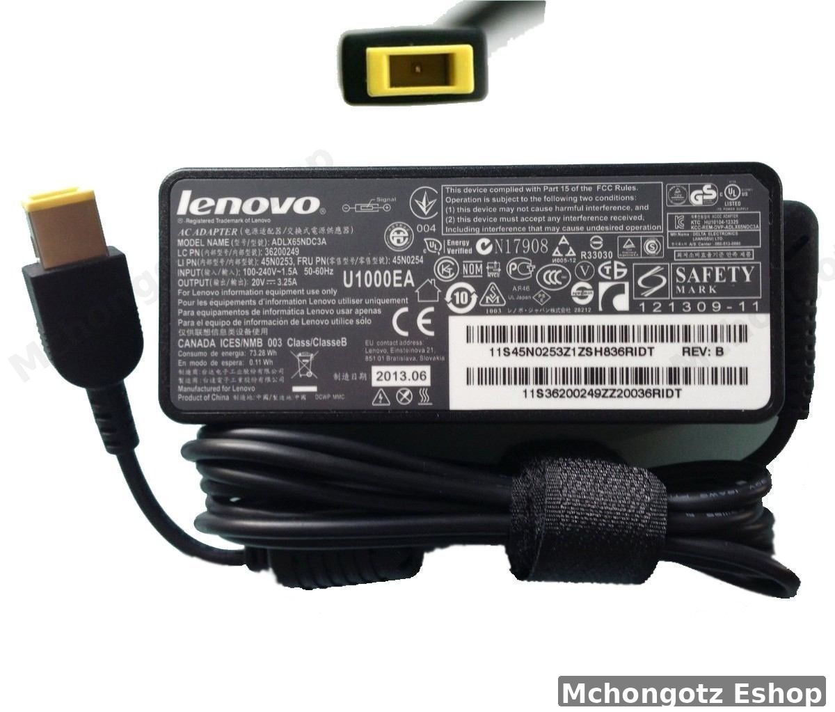 Lenovo 65W USB Pin Laptop Charger