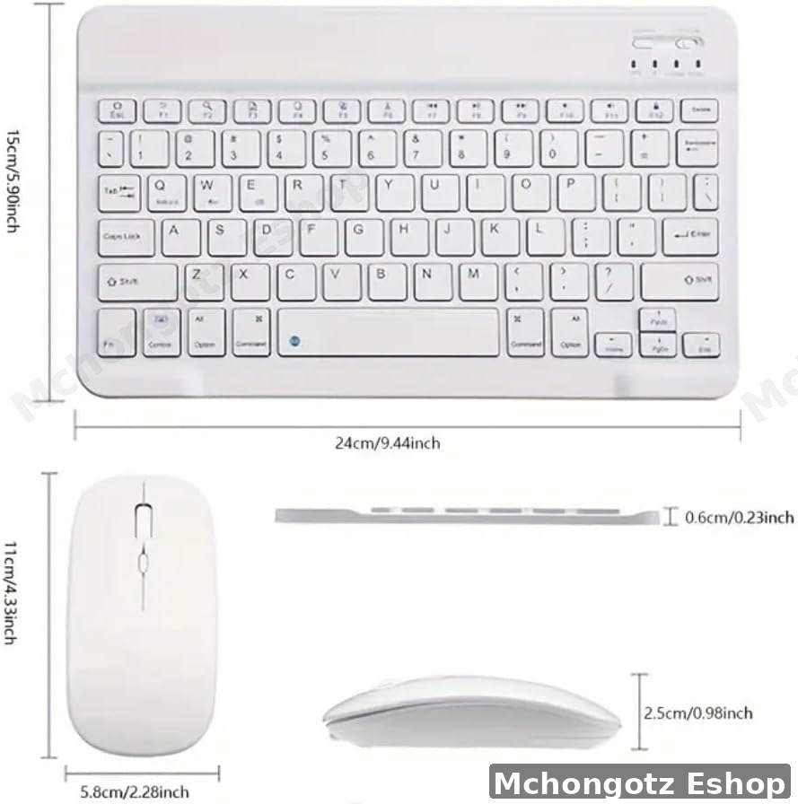 MOUSE AND KEYBOARD KIT | Wireless Keyboard and Mouse Combo Set (Compact 24cm)