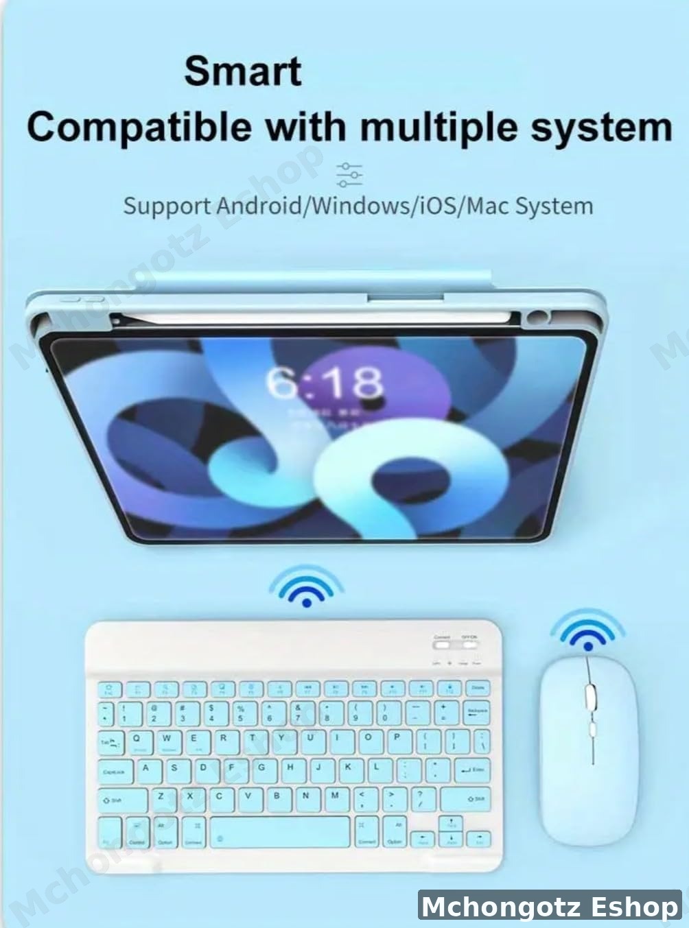 MOUSE AND KEYBOARD KIT | Wireless Keyboard and Mouse Combo Set (Compact 24cm)