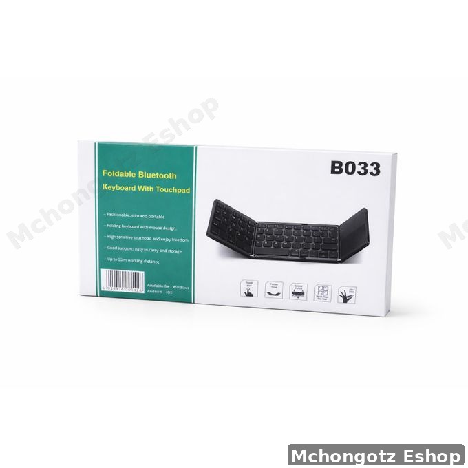 Portable Folding Bluetooth Keyboard with Touchpad (Rechargeable)