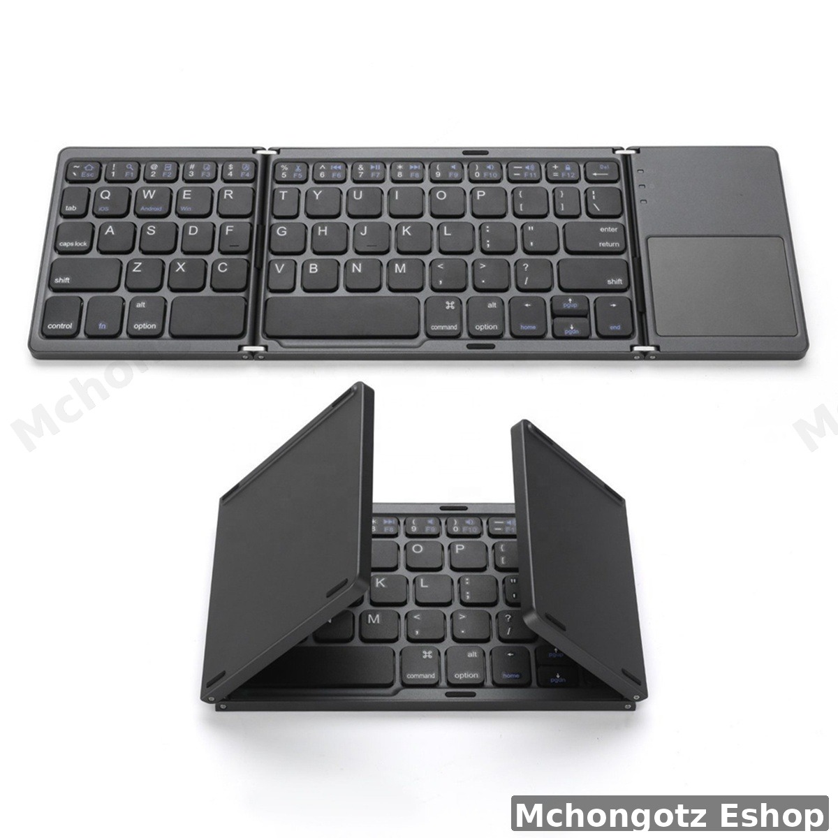 Portable Folding Bluetooth Keyboard with Touchpad (Rechargeable)