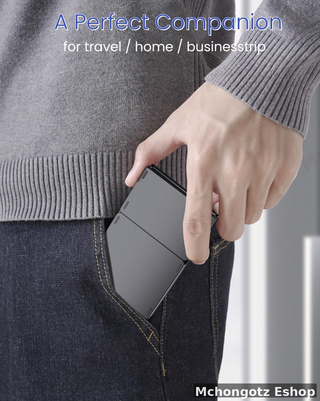 Portable Folding Bluetooth Keyboard with Touchpad (Rechargeable)