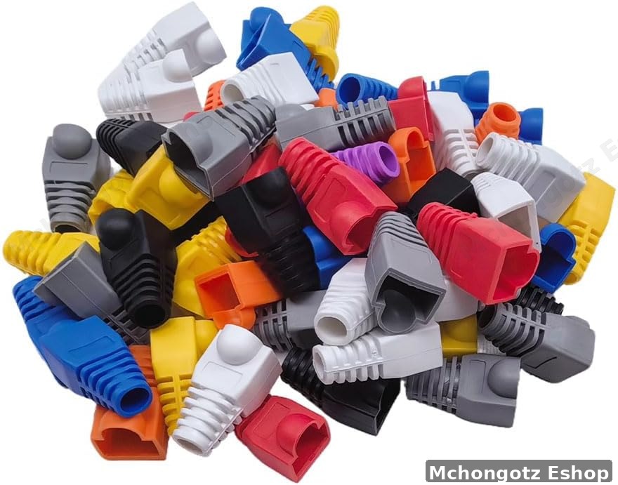 RJ45 Ethernet Cable Snagless Boot Cap Connector Cover (Cat6/Cat5e)