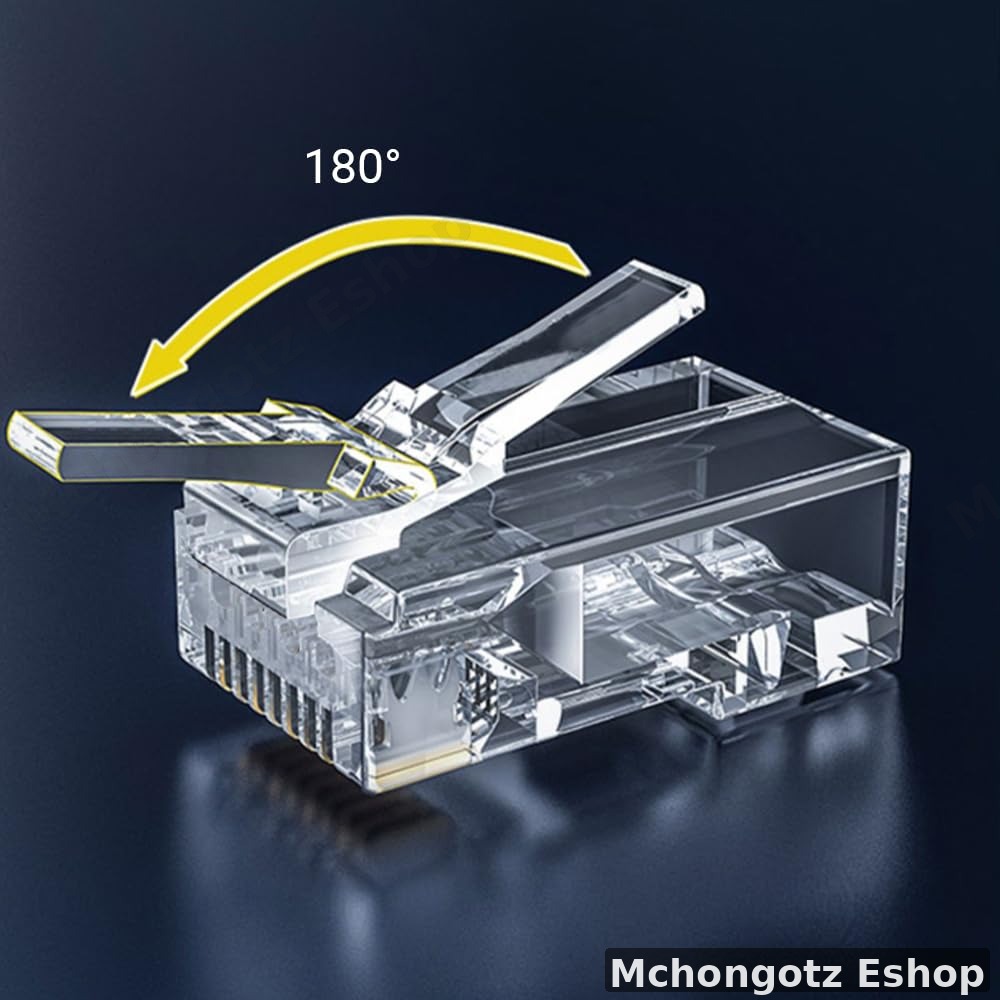 RJ45 Ethernet Connector (Cat5e / Cat6 Compatible)