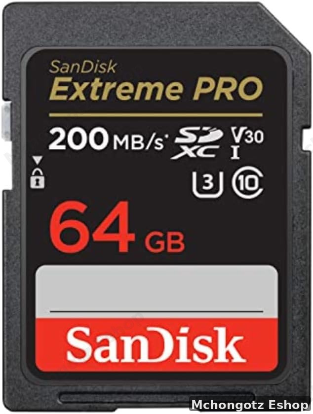 SanDisk 64GB Extreme PRO SDXC UHS-I Memory Card C10 U3 V30 4K UHD