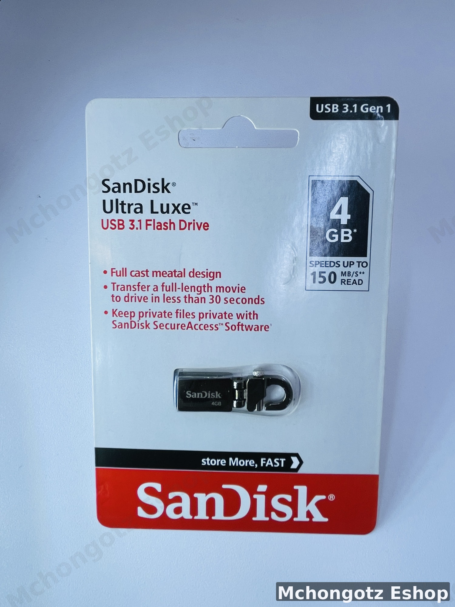 4GB SanDisk Ultra Luxe USB 3.1 Flash Drive