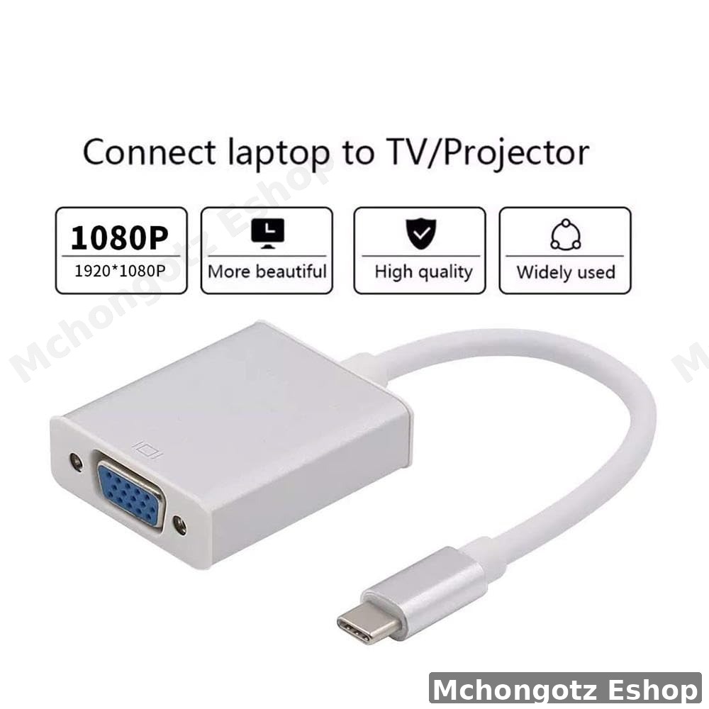 TYPE C to VGA Adapter (Full HD 1080P)