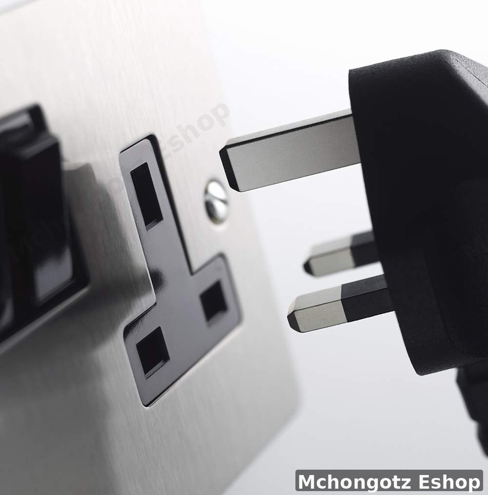 UK Power Cable Flower, Black fuse, white fuse and Red fuse (1.5M)